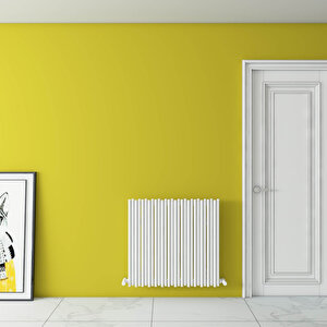 Pipette Yatay Alüminyum Radyatör Modern Tasarım Beyaz 60x66 Cm 60x66 cm