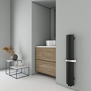 Nixie Bath Alüminyum Havlupan Modern Tasarım Siyah 180x20,5 Cm 180x20,5 cm