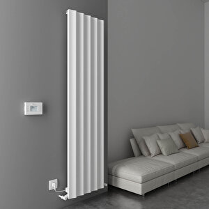 Boreas Hybrid S Dikey Elektrikli Radyatör Modern Tasarım Beyaz 180x27,6 Cm 180x27,6 cm