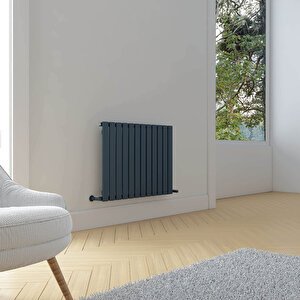Plata Double Yatay Yakıt Tasarruflu Premium Malzeme Alüminyum Radyatör Modern Tasarım Antrasit 60x63 Cm 60x63 cm