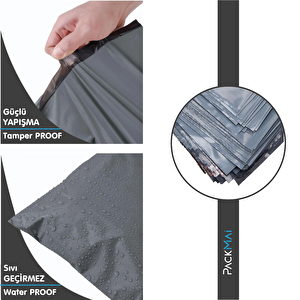 24x30 CEPSİZ Gri Kargo Poşeti (1000 Adet) – Ambalaj, Paketleme, E-ticaret | Sağlam-suya Dayanıklı