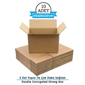 30x20x20cm 10Adet 1.Kalite 6mm Kalın Boş Karton Koli-Ev Taşıma-Çeyiz-Depolama-Nakliye