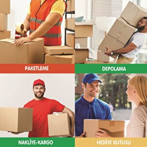 30x20x20cm 10Adet 1.Kalite 6mm Kalın Boş Karton Koli-Ev Taşıma-Çeyiz-Depolama-Nakliye