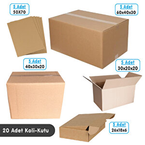 Premium Mini Taşınma Seti | 20 Parça Koli Ve Ambalaj Malzemesi | Ev Ve Ofis Taşıma Koli Seti