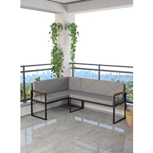 ̇ Src Mutfak Balkon Köşe Takimi - Koyu Gri