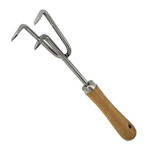 Tırmık Küçük El Tırmığı Saplı Toprak Tarla Bahçe Çiçek Bitki Ot Yaprak Hobi Tırmığı 3 Dişli 33 Cm