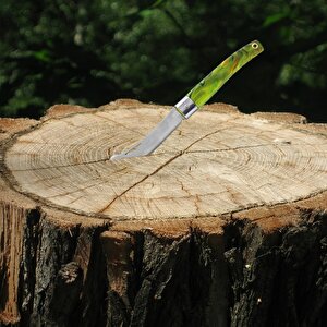 1 Adet Plastik Saplı Bıçak Çakı Soğuk Aşı Macunu Profesyonel Çelik Tepeli Uç Bağ Ağaç Budama Bıçağı