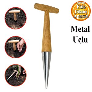 Fide Dikme Aparatı Aleti Fide Tohum Dikici Çiçek Ekici Ve Sökücü Paslanmaz Çelik 30 Cm