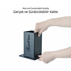 9 X 9 Ahşap Kolonlar Için Uniflex Pergola Yer Ve Duvara Montaj Braketi