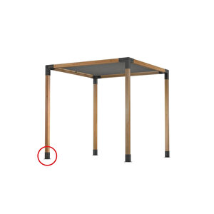 9 X 9 Ahşap Kolonlar Için Uniflex Pergola Yer Ve Duvara Montaj Braketi