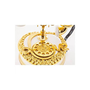 Müzikli Nostaljik Telefon - 2 Bölmeli Takı Kutusu Mücevher Kutusu, Beyaz Beyaz