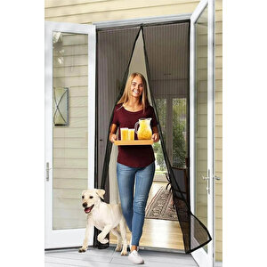 Mıknatıslı Siyah Kapı Sinekliği 120x210 Cm 2x(60x210)