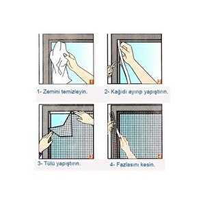 2 Adet 150x100 Cm Pencere Sinekliği Tül Sineklik Perde