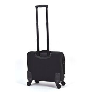 Fossil Macbook Air - Macbook Pro 15.6&16 İnç Uyumlu Laptop Bölmeli Kabin Boy Pilot Valiz Siyah Fsl031