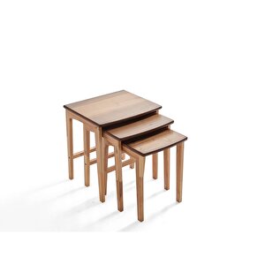 Ready Üçlü Zigon Sehpa | Ceviz | Kayın Sehpa