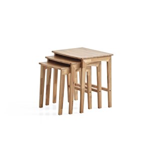 Ready Natural Üçlü Zigon Sehpa | Ceviz | Kayın Sehpa