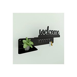 Welcome Raflı Metal Duvar Anahtarlığı, Welcome Anahtar Askısı,anahtar Askısı