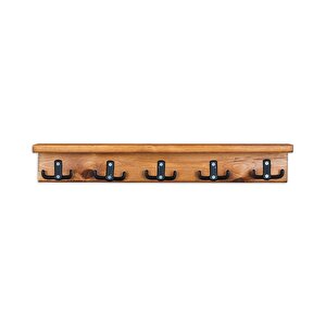 Dekoratif Ahşap Duvar Rafı Askılık Antre Hol Baharatlık Kupa Rafı 60x9x11 Cm