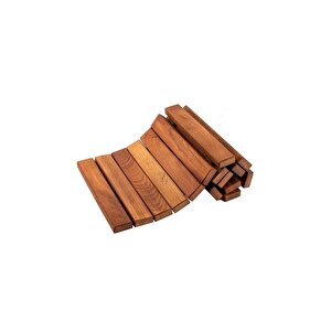 Ahşap Paspas Banyo Paspası Duşakabin Lavabo Kapı Önü Paspas 68x40 Cm Büyük Boy