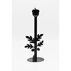 Metal Kağıt Havluluk Siyah Dik Havlu Peçetelik Standart Ve Büyük Boy Rulo Uyumlu Pelit Desenli