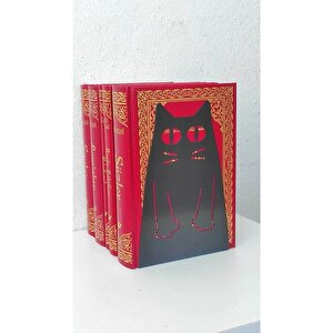 Kedi Model Kitap Tutacağı Hediyelik Estetik Ve Dekoratif Kitap Tutucu 2'li Set Siyah