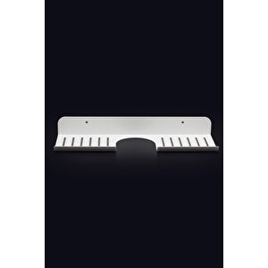 Metal Banyo Mutfak Düzenleyici Mutfak Organizer Şampuan Rafı 50 Cm Beyaz