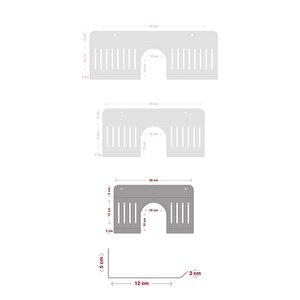 Metal Banyo Mutfak Düzenleyici Mutfak Organizer Şampuan Rafı 30 Cm Beyaz