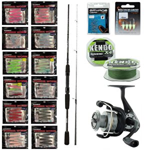 Yekoutdoor Silikonlu Lrf Seti Okuma Wave Power 213 Cm 0-8 Gr Lrf Kamışı&okuma Revenger Rv-25 Fd Olta Makinesi