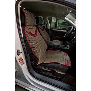 Audi A1 Serisi Oto Koltuk Minderi Kilim Minder Ön 2'li Set Bordo Bej