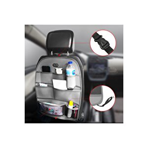 Ford Fiesta Eski Araç İçi Deri Koltuk Arkası Organizer 2'li Set Düzenleyici Gri Gri