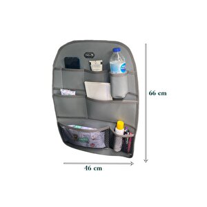 Volvo 960 Araç İçi Deri Koltuk Arkası Organizer Düzenleyici Koruyucu Gri
