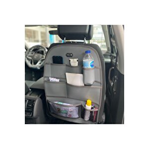 Toyota Auris Araç İçi Deri Koltuk Arkası Organizer 2'li Set Düzenleyici Gri Gri
