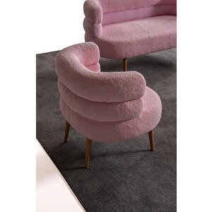 Barel Özel Tasarım Çay Seti, Berjer Ve Puf Ofis Balkon Cafe Bahçe Salon Mobilyası 2Li̇ Takım