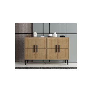 Lavel 120cm Konsol, Tv Sehpası, Tv Ünitesi, Kahve Köşesi, Banyo Dolabı, Çok Amaçlı Dolap,ayakkabılık Meşe