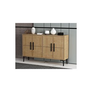 Lavel 120cm Konsol, Tv Sehpası, Tv Ünitesi, Kahve Köşesi, Banyo Dolabı, Çok Amaçlı Dolap,ayakkabılık Meşe