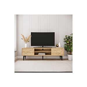 Brendon Tv Sehpası, Tv Ünitesi, 160cm Meşe