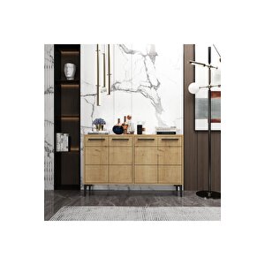 Stria Konsol,tv Sehpası, Tv Ünitesi, Kahve Köşesi, Banyo Dolabı, Çok Amaçlı Dolap Meşe