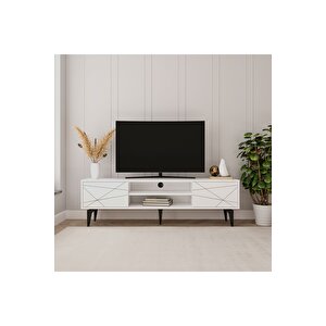 Brendon Tv Sehpası, Tv Ünitesi, 160cm Beyaz