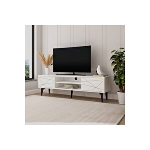 Brendon Tv Sehpası, Tv Ünitesi, 160cm Beyaz