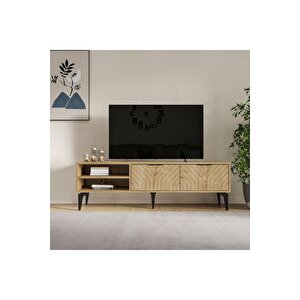 Regina Tv Sehpası, Tv Ünitesi, 160cm Meşe
