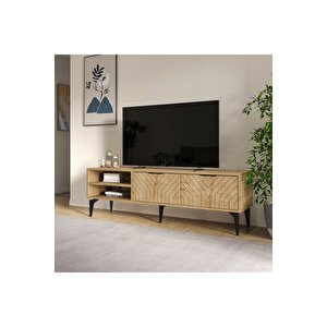 Regina Tv Sehpası, Tv Ünitesi, 160cm Meşe