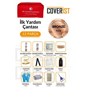 Üçgen Trafik Ve İlk Yardım Seti - Muayene Uyumlu 1 Kg Araç Yangın Tüpü - 2 Adet Reflektör - Bronze Pack