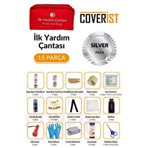 Üçgen Trafik Ve İlk Yardım Seti - Muayene Uyumlu 1 Kg Araç Yangın Tüpü - 2 Adet Reflektör - Gold Pack