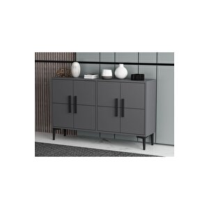 Lavel 120cm Konsol, Tv Sehpası, Tv Ünitesi, Kahve Köşesi, Banyo Dolabı, Çok Amaçlı Dolap,ayakkabılık Antrasit