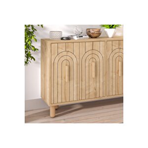 Tiger Konsol,çok Amaçlı Dolap, Ayakkabılık,kahve Köşesi,kitaplık,tv Sehpası Safir Meşe