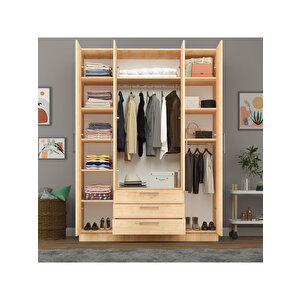 4 Kapaklı Gardırop 160 cm Safir Meşe