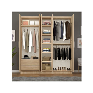 5 Kapaklı Gardırop 200 cm Sonomo