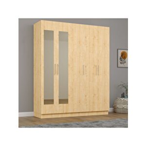 5 Kapaklı Gardırop 180 cm Safir Meşe