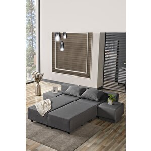 Corner Poly Large Köşe Takımı Koyugri -kanepesi-yatağı-tv Ve Dinlenmesi 5 Farklı Model Tek Ürün