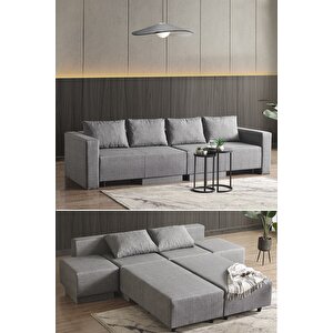 Corner Poly Large Köşe Takımı Gri -kanepesi-yatağı-tv Ve Dinlenmesi 5 Farklı Model Tek Ürün Duman Gri